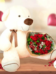 BOUQUET MARCELA + BIG TEDDY