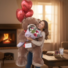 MARCELA + BIG TEDDY BOUQUET