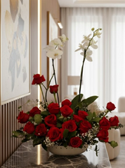 PLANTA DE ORQUIDEA EN PLATO CERAMICO