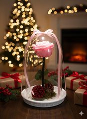 Rosa inmortalizada navideña