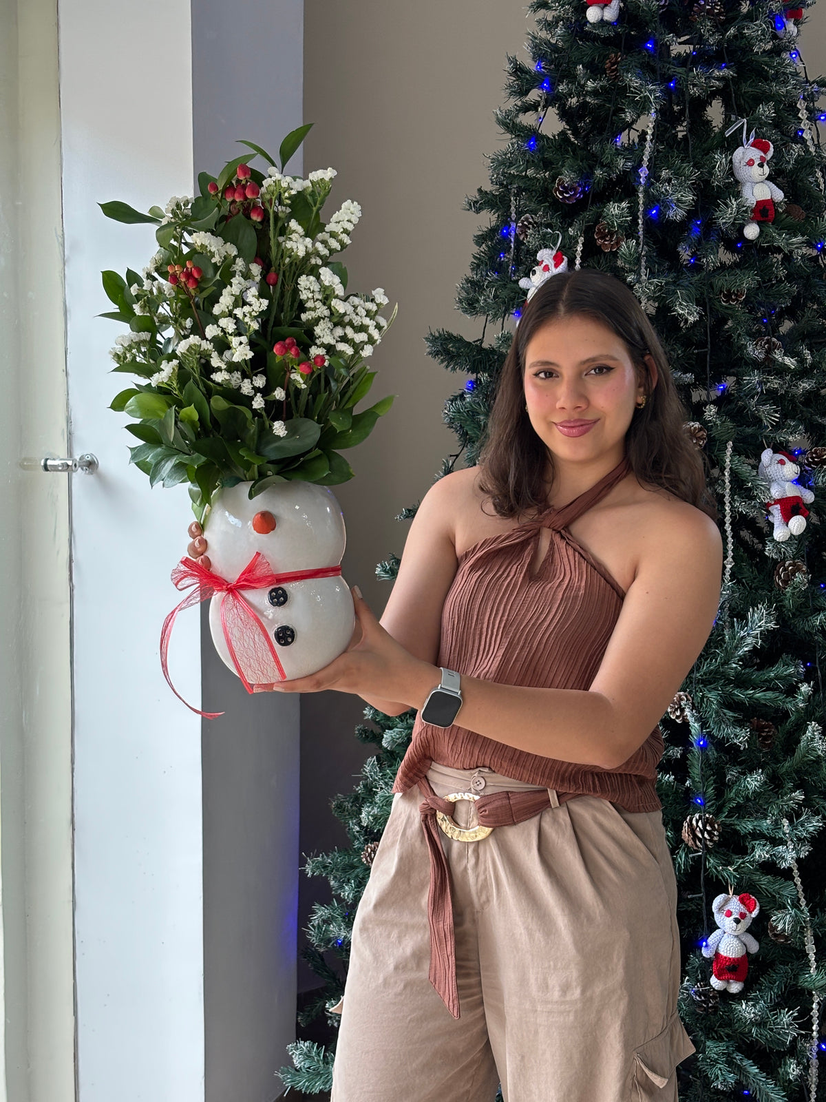 Jarrón Muñeco de Nieve/Soldadito Navideño